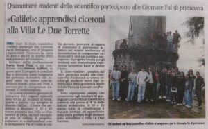 Articolo del Giornale di Erba del 15/03/25