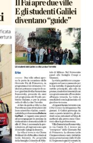 Articolo Provincia studenti Galilei guide FAI